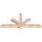 Ekena Millwork Redmond Smooth Timber Gable Bracket, Douglas Fir, 60"W x 27"H x 3 1/2"D x 3 1/2"F, 11/12 Pitch GBW060X27X0404RED00SDF - alternate 2
